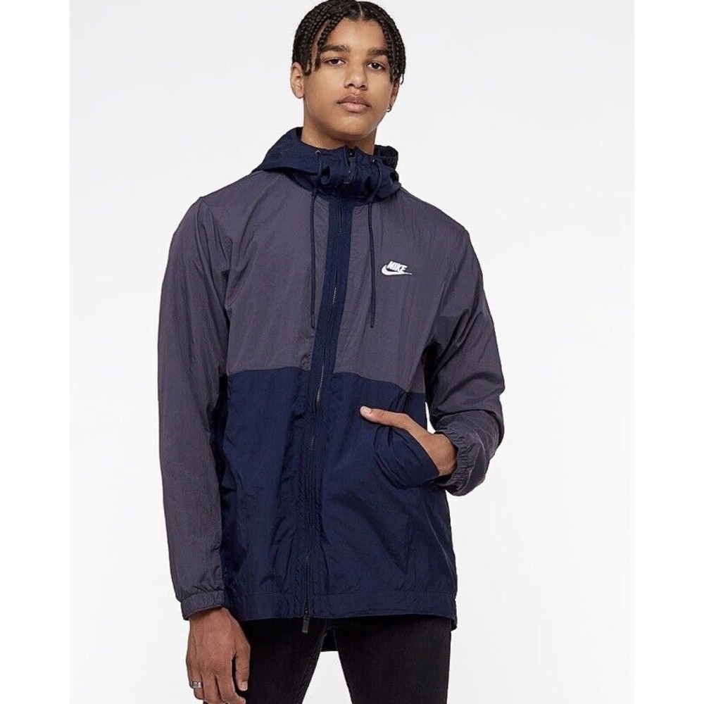 Mens Nike Color Block Windbreaker Full Zip Jacket 928857 081 Medium‎ M